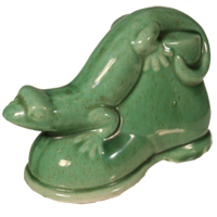 Salamander Keramik-Spardose mit Nachkriegs-Lurchi