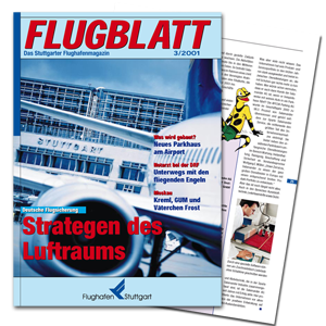 Lurchi im Stuttgarter Flughafenmagazin Flugblatt
